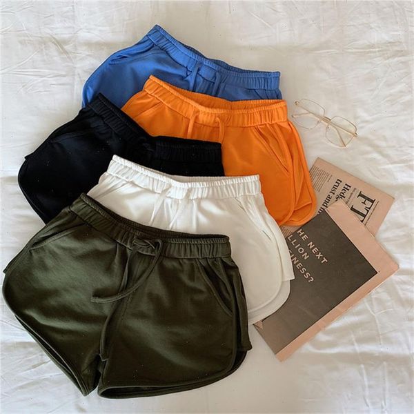 high waist shorts women casual streetwear shorts 2021 ladies elastic waist summer spodenki damskie, White;black
high waist shorts women casual streetwear shorts 2021 ladies elastic waist summer spodenki damskie, White;black