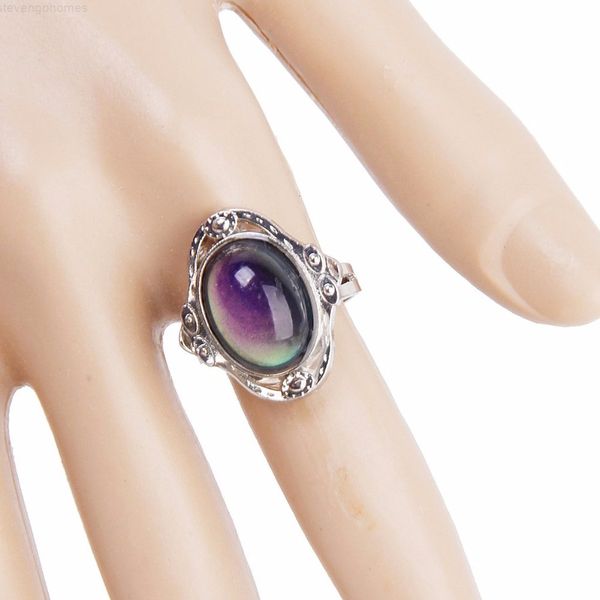 emotion vintage retro oval change mood feeling changeable ring temperature control color rings, Silver
emotion vintage retro oval change mood feeling changeable ring temperature control color rings, Silver