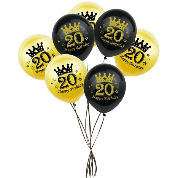 8pcs 20th happy birthday party decorations 12inch gold black number latex balloon for 20 years old birthday decor 53d
8pcs 20th happy birthday party decorations 12inch gold black number latex balloon for 20 years old birthday decor 53d