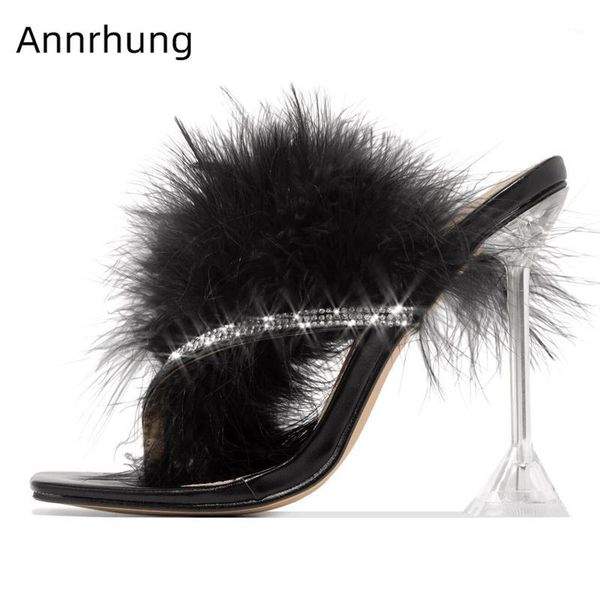 clear crystal high goblet heel women slippers jeweled diamond fur feather decor flip flops rhinestone high heel shoes1, Black
clear crystal high goblet heel women slippers jeweled diamond fur feather decor flip flops rhinestone high heel shoes1, Black