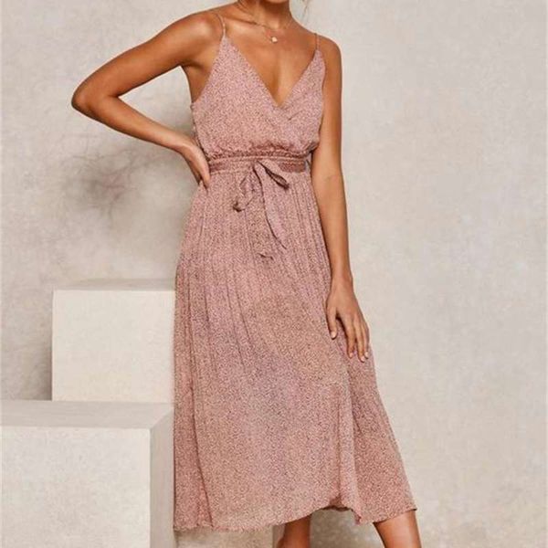 sleeveless summer 2020 suspender women's v-neck swing dress, Black;gray