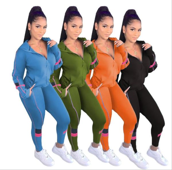 echoine fashion women zipper patchwork two piece sets v-neck full sleeve coats high waist sport pants tracksuits outfits, Gray
echoine fashion women zipper patchwork two piece sets v-neck full sleeve coats high waist sport pants tracksuits outfits, Gray