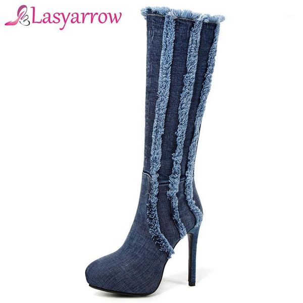 boots lasyarrow shoes woman blue denim high heels women tassel jeans botas feminina round toe platform sapatos mujer f3391, Black
boots lasyarrow shoes woman blue denim high heels women tassel jeans botas feminina round toe platform sapatos mujer f3391, Black