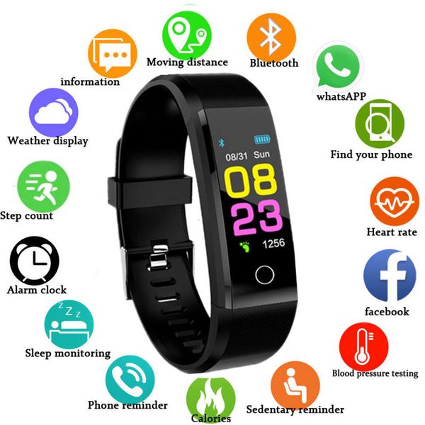 smart wristband id115, waterproof watch, activity / sports tracker, blood prsure moni