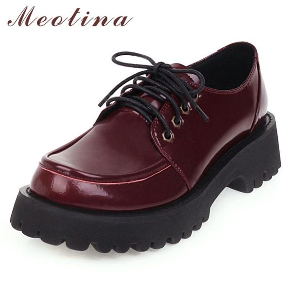 meotina high heels women pumps fashion platform thick heel derby shoes lace up round toe shoes female red spring plus size 33-43, Black
meotina high heels women pumps fashion platform thick heel derby shoes lace up round toe shoes female red spring plus size 33-43, Black