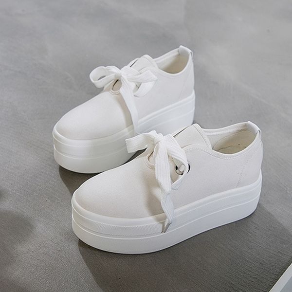 women's canvas shoes high heels sneakers spring white/black ladies shoes chunky sneakers for woman casual platform shoe y200424
women's canvas shoes high heels sneakers spring white/black ladies shoes chunky sneakers for woman casual platform shoe y200424
