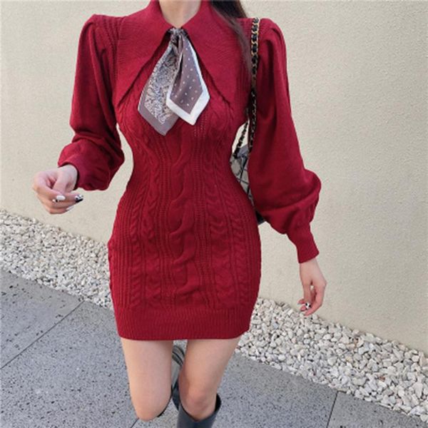 knitting women dresses bow neck solid lantern sleeved slim elastic office lady elegant clothing quality, Black;gray
knitting women dresses bow neck solid lantern sleeved slim elastic office lady elegant clothing quality, Black;gray