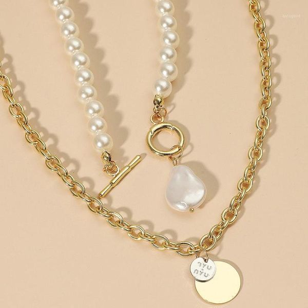chains punk multi layer imitation pearl choker necklace collar retro round pendant long chain women jewelry1, Silver
chains punk multi layer imitation pearl choker necklace collar retro round pendant long chain women jewelry1, Silver