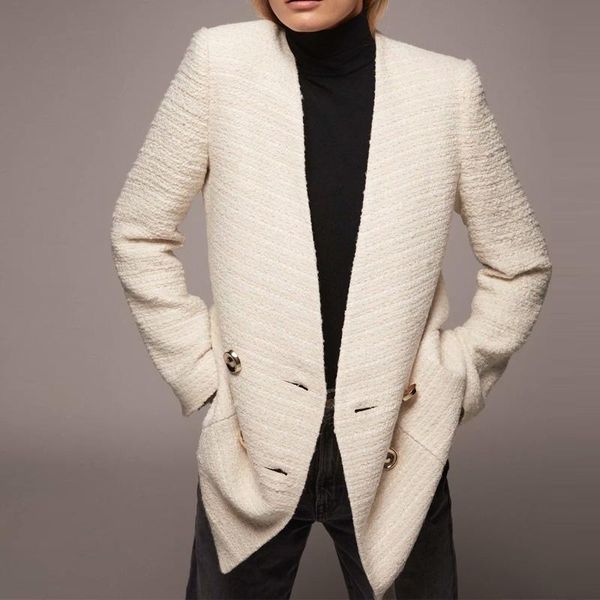 women's wool & blends autumn winter women woolen coat jackets double breasted solid v-neck thick warm cashmere jacket casual girls stre, Black
women's wool & blends autumn winter women woolen coat jackets double breasted solid v-neck thick warm cashmere jacket casual girls stre, Black