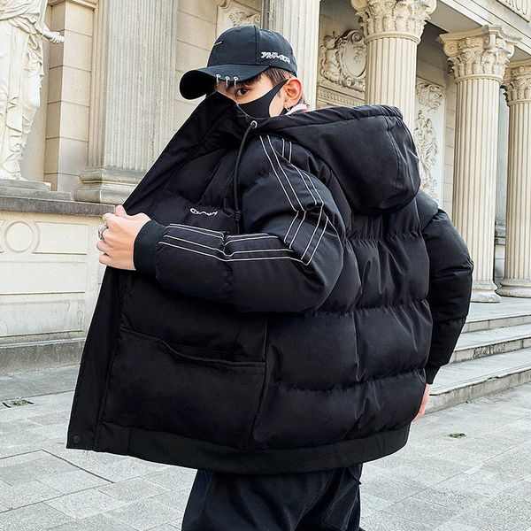 2020 men's coat korean youth fashion casual hooded winter handsome warm cotton padded jacket man, Black
2020 men's coat korean youth fashion casual hooded winter handsome warm cotton padded jacket man, Black