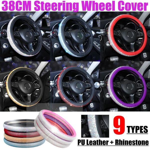 38cm car pu leather steering wheel covers cap steering wheel crystal cover car accessories rhinestone for women girls
38cm car pu leather steering wheel covers cap steering wheel crystal cover car accessories rhinestone for women girls