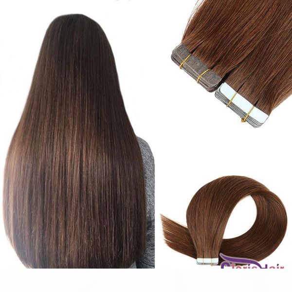 #4 tape in human hair extensions pu skin weft thick natural brazilian remy straight dark brown hair invisible on adhesives 20pcs, Black
#4 tape in human hair extensions pu skin weft thick natural brazilian remy straight dark brown hair invisible on adhesives 20pcs, Black