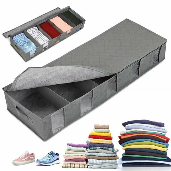 large capacity portable folding under bed quilt blanket shoes storage bag durable non-woven fabric dustproof clothes organizer y200714, Blue;pink
large capacity portable folding under bed quilt blanket shoes storage bag durable non-woven fabric dustproof clothes organizer y200714, Blue;pink
