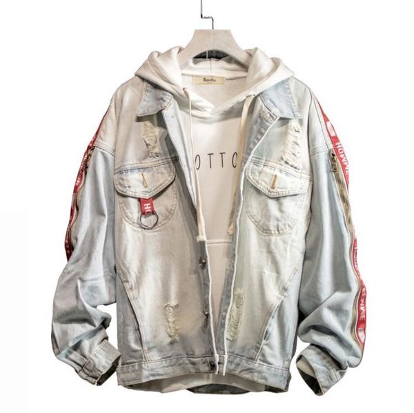 men's fashion denim hole loose long sleeve jacket casual bomber jacket hip hop retro denim streetwear, Black;brown
men's fashion denim hole loose long sleeve jacket casual bomber jacket hip hop retro denim streetwear, Black;brown