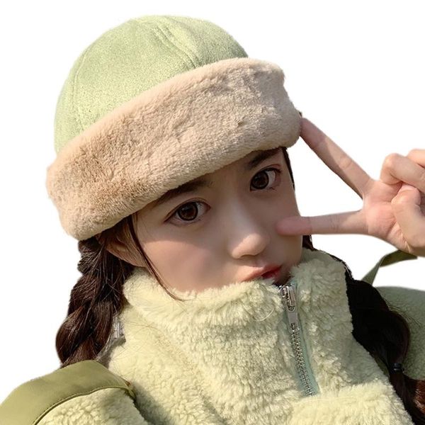 women winter warm suede velvet beanie hat solid color thicken plush cuffed brimless hip hop landlord docker skull cap streetwear, Blue;gray
women winter warm suede velvet beanie hat solid color thicken plush cuffed brimless hip hop landlord docker skull cap streetwear, Blue;gray