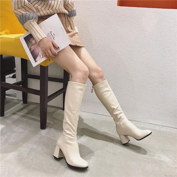 boots high 2021 white soft leather knee length korean flat round head knight autumn1, Black
boots high 2021 white soft leather knee length korean flat round head knight autumn1, Black