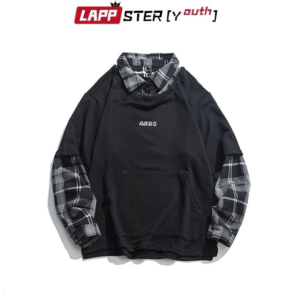 lappster-youth men harajuku patchwork plaid hoodies sweatshirts mens japanese streetwear sweathirt couple khaki hoodies 201027, Black
lappster-youth men harajuku patchwork plaid hoodies sweatshirts mens japanese streetwear sweathirt couple khaki hoodies 201027, Black
