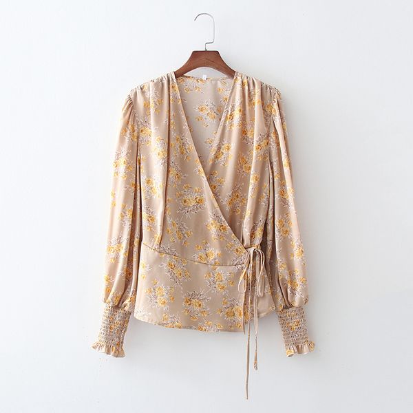 2021 new womens lace up neck blouse floral print long sleeve high street shirts lady clothes blusas wfyq, Black;brown
2021 new womens lace up neck blouse floral print long sleeve high street shirts lady clothes blusas wfyq, Black;brown