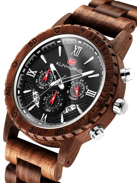 black red sandalwood watch for men luxury multifunctional calendar date brown sports mens wooden band strap man wristwatch quartz watches, Slivery;brown
black red sandalwood watch for men luxury multifunctional calendar date brown sports mens wooden band strap man wristwatch quartz watches, Slivery;brown