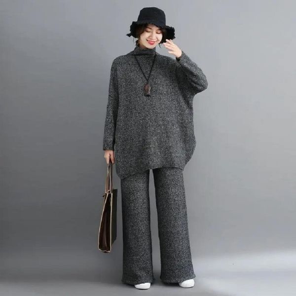 2021 new woman's dress plus size sweater jacket nightgown high upper neck shirt loose leg 2 piece of women's clothing htlp, White;black
2021 new woman's dress plus size sweater jacket nightgown high upper neck shirt loose leg 2 piece of women's clothing htlp, White;black