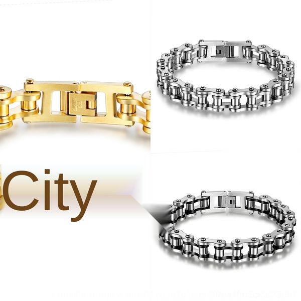 b9nvy bicycle steel motorcycle stainless bracelet bicycle chain motorcycle jewelry titanium steel men's bracelet personalized korean ch, Golden;silver
b9nvy bicycle steel motorcycle stainless bracelet bicycle chain motorcycle jewelry titanium steel men's bracelet personalized korean ch, Golden;silver