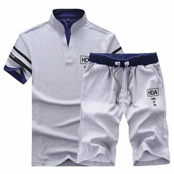 2020 new men's summer two pieces sets short sleeve sportswear t shirt men tracksuits elastic waist male shorts solid brand 5xl1, Gray
2020 new men's summer two pieces sets short sleeve sportswear t shirt men tracksuits elastic waist male shorts solid brand 5xl1, Gray