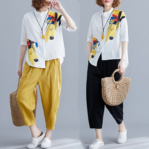 fashion suit 2020 summer new printed clothing shirt clothingonline red casual two-piece suit 5-point sleeve shirt 7-point wide leg pants wom, Gray
fashion suit 2020 summer new printed clothing shirt clothingonline red casual two-piece suit 5-point sleeve shirt 7-point wide leg pants wom, Gray