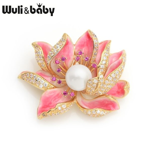 wuli&baby new copper lotus flower brooches simulated pearl flower weddings banquet luxury brooch pins gifts 201009, Gray
wuli&baby new copper lotus flower brooches simulated pearl flower weddings banquet luxury brooch pins gifts 201009, Gray
