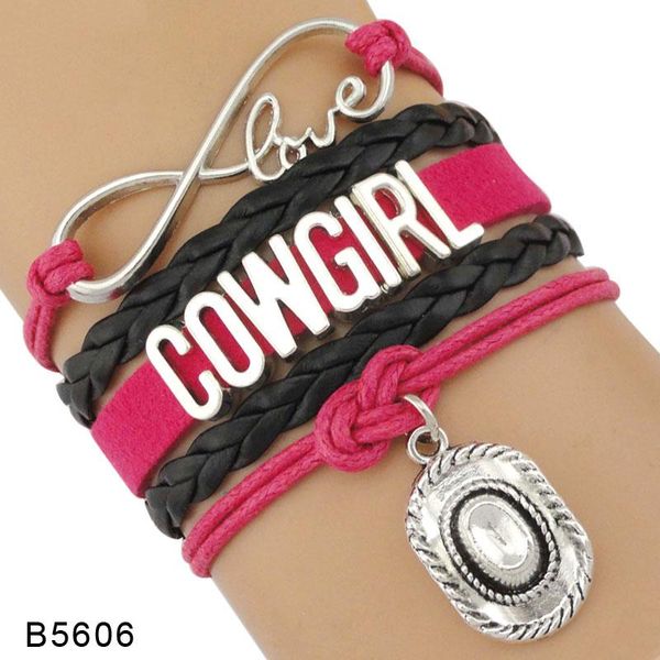 infinity love cowgirl cowboy boots hat charm pink white women's fashion multilayer leather wrap bracelets for women, Golden;silver
infinity love cowgirl cowboy boots hat charm pink white women's fashion multilayer leather wrap bracelets for women, Golden;silver