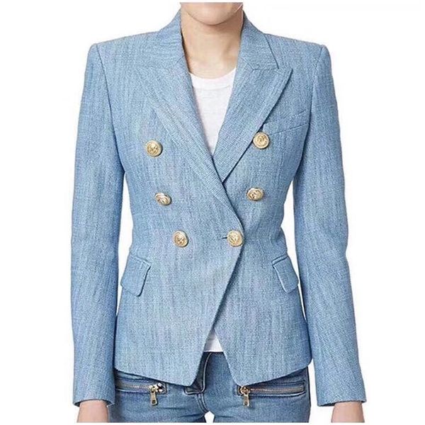 excellent quality ol career blazer for women classic double breasted lion buttons blazer jacket plus size s-xxxl y201026, White;black
excellent quality ol career blazer for women classic double breasted lion buttons blazer jacket plus size s-xxxl y201026, White;black