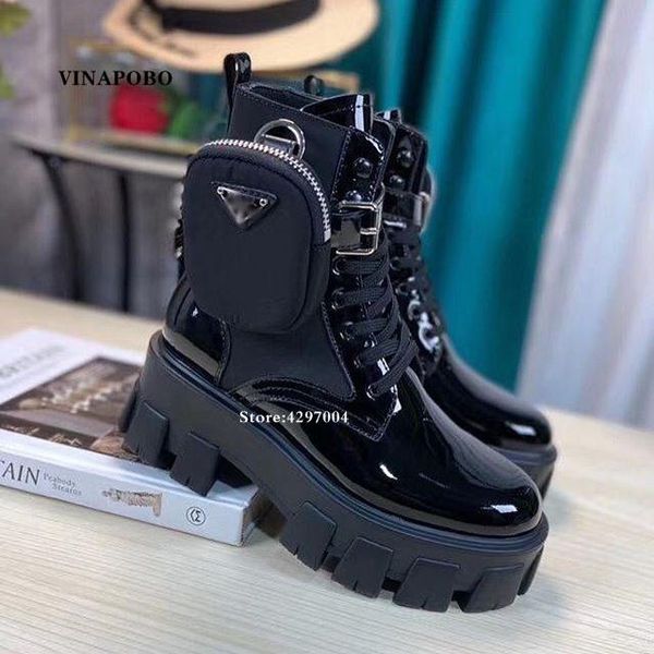 2020 pocket motorcycle boots women platform shoes lace up thick-soled black martin short boots woman chunky ankle botas de mujer
2020 pocket motorcycle boots women platform shoes lace up thick-soled black martin short boots woman chunky ankle botas de mujer