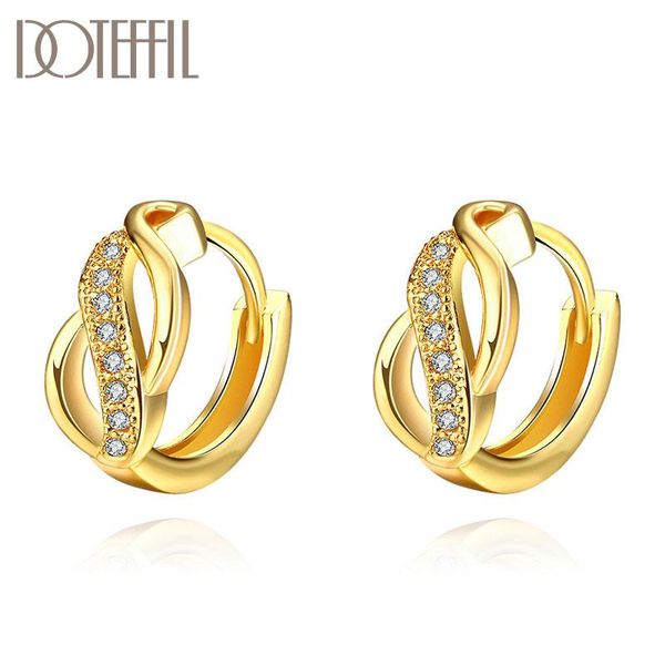 doteffil 925 sterling silver zircon 18k gold/rose gold prevent allergy earrings for women jewelry fashion wedding party gift, Golden;silver
doteffil 925 sterling silver zircon 18k gold/rose gold prevent allergy earrings for women jewelry fashion wedding party gift, Golden;silver