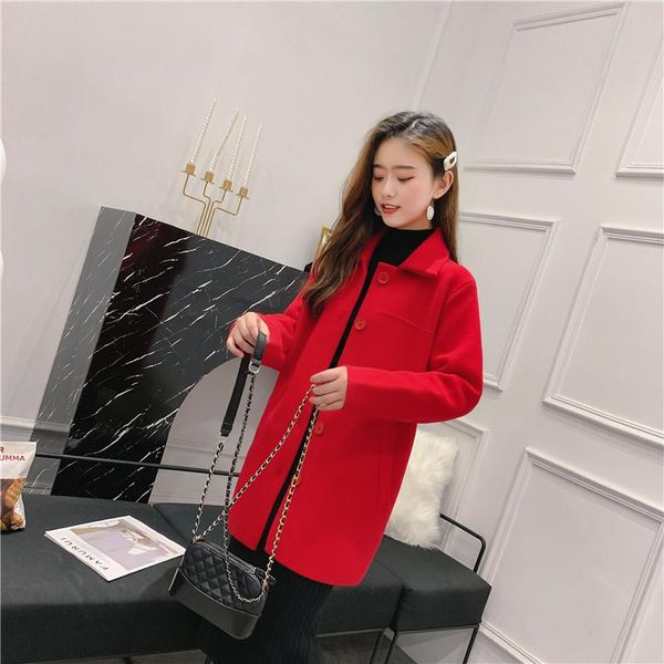 women's wool & blends 2021 autumn and winter korean version of the loose woolen coat double-sided cashmere in long cardigan, Black
women's wool & blends 2021 autumn and winter korean version of the loose woolen coat double-sided cashmere in long cardigan, Black