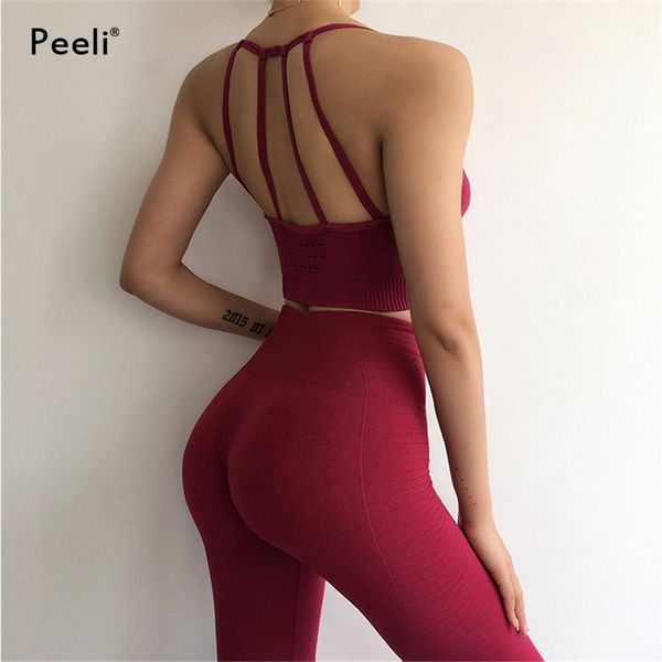 peeli 2 piece yoga set sport wear women sports suit fitness gym clothing seamless sports bra leggings workout running tracksuits t200115, Gray
peeli 2 piece yoga set sport wear women sports suit fitness gym clothing seamless sports bra leggings workout running tracksuits t200115, Gray