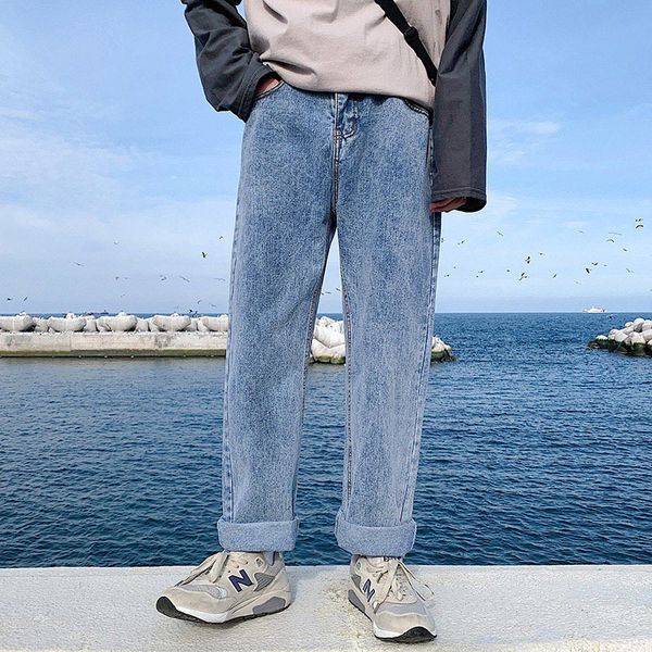 spring and summer new jeans men's fashion brand loose drop feeling wide leg pants straight tube men's pants men's trend daddy, Blue
spring and summer new jeans men's fashion brand loose drop feeling wide leg pants straight tube men's pants men's trend daddy, Blue