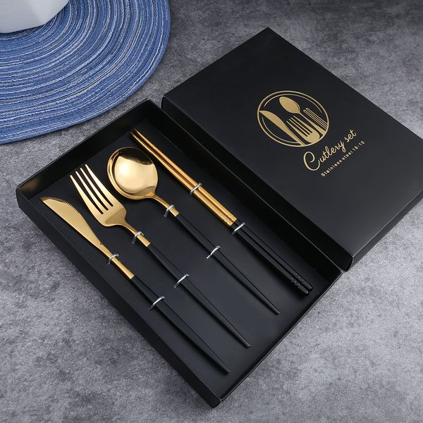 elegant gift box v four-piece 401 stainless steel cutlery set, golden cutlery, portuguese western tableware set
elegant gift box v four-piece 401 stainless steel cutlery set, golden cutlery, portuguese western tableware set