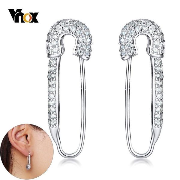 vnox temperament safety pin earrings for women stylish stainless steel with full cz stones stud earring chic street wear brincos 200923, Golden;silver
vnox temperament safety pin earrings for women stylish stainless steel with full cz stones stud earring chic street wear brincos 200923, Golden;silver