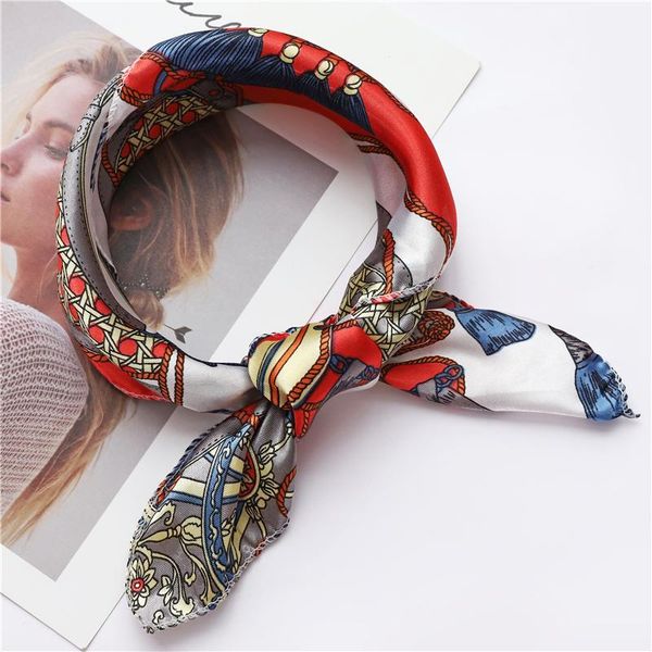 2020 fashion women silk scarf design print small square neck scarfs satin foulard hair band lady headband soft hand kerchief bbyqcf bdehome, Blue;gray
2020 fashion women silk scarf design print small square neck scarfs satin foulard hair band lady headband soft hand kerchief bbyqcf bdehome, Blue;gray