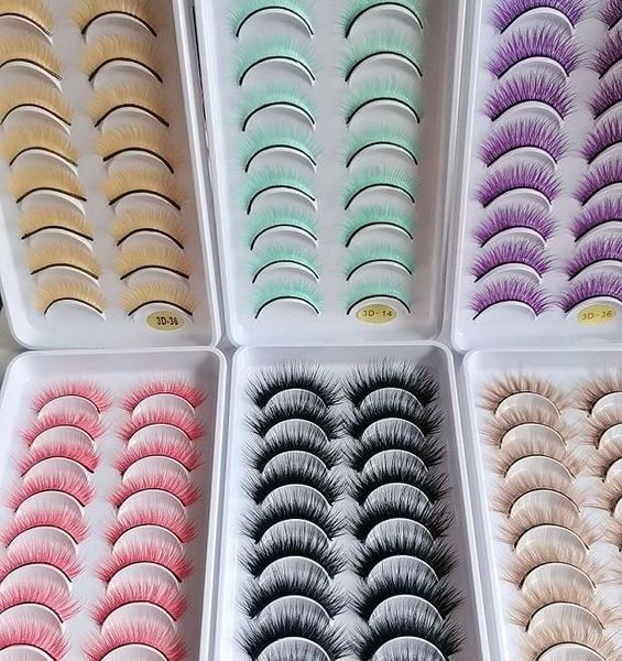 false eyelashes quxinhao 10pairs colorful thick plusfalse eyelash costume party eye lashes pretty charming makeup tool
false eyelashes quxinhao 10pairs colorful thick plusfalse eyelash costume party eye lashes pretty charming makeup tool