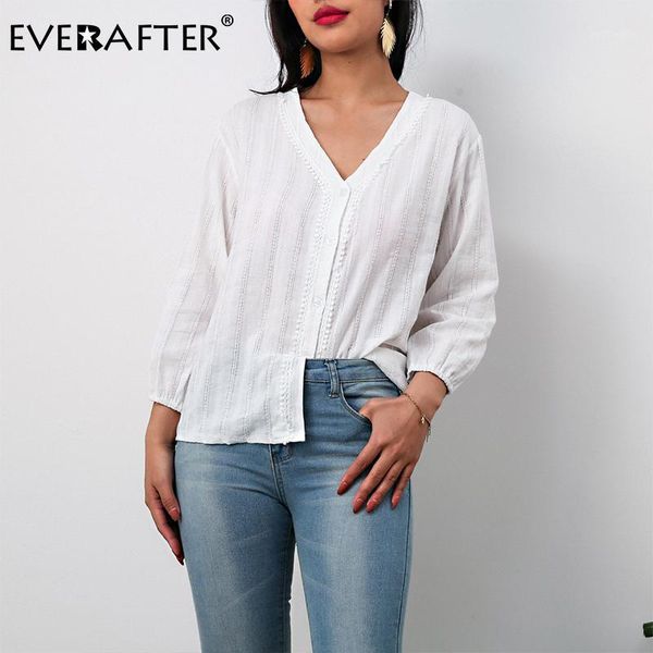 everafter elegant casual lace blouse women shirt female v-neck 3/4 sleeve striped button solid fashion loose blusas mujer 1, White
everafter elegant casual lace blouse women shirt female v-neck 3/4 sleeve striped button solid fashion loose blusas mujer 1, White