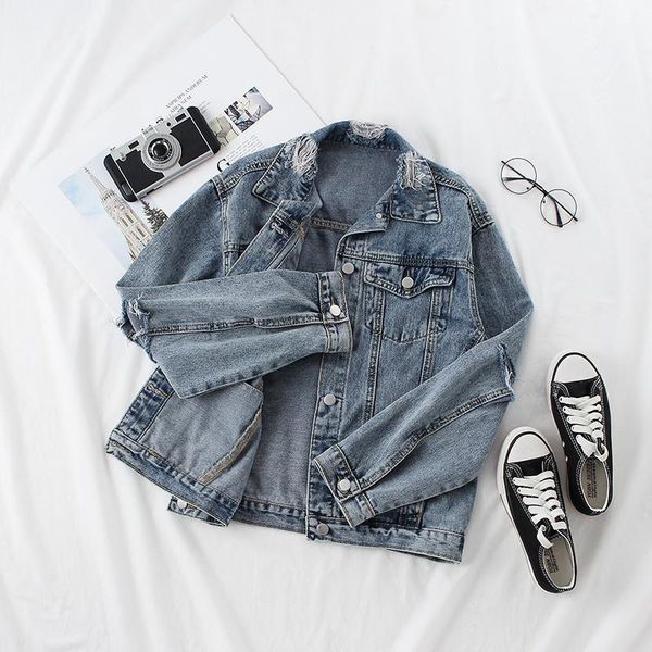 women denim jacket long sleeve basic coat holes jeans jacket women autumn casual loose harajuku bomber denim coat female outwear1, Black;brown
women denim jacket long sleeve basic coat holes jeans jacket women autumn casual loose harajuku bomber denim coat female outwear1, Black;brown