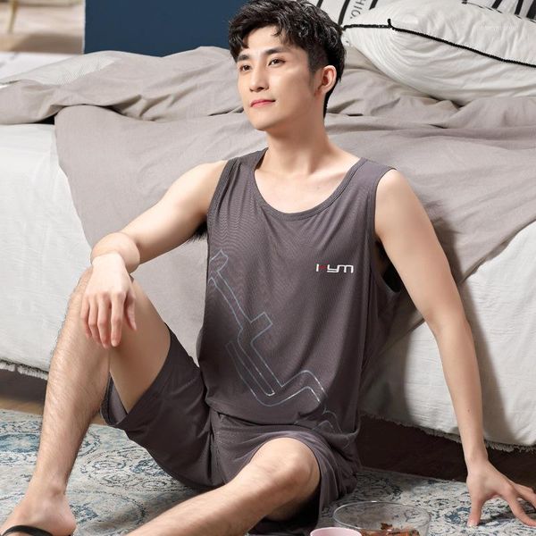 men's sleepwear pajamas men summer modal sleeveless vest shorts tracksuit thin male extra-large set may be outer wear1, Black;brown
men's sleepwear pajamas men summer modal sleeveless vest shorts tracksuit thin male extra-large set may be outer wear1, Black;brown