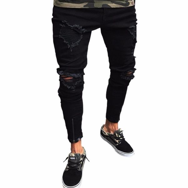 nice brand designer slim fit ripped jeans men streetwear jeans mens distressed denim joggers knee holes washed destroyed, Blue
nice brand designer slim fit ripped jeans men streetwear jeans mens distressed denim joggers knee holes washed destroyed, Blue