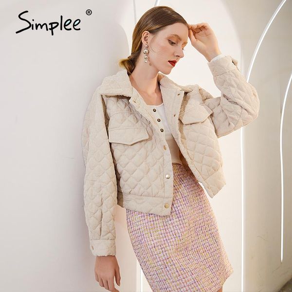 simplee fashion corduroy winter women coat single-breasted ladies parkas 2020 casual female turndown collar short jackets coats, Black;brown
simplee fashion corduroy winter women coat single-breasted ladies parkas 2020 casual female turndown collar short jackets coats, Black;brown
