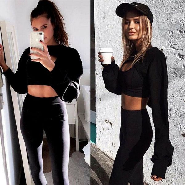 2020 new fashion women irregular long sleeve round neck short weatshirts crop casual womens loose sweatshirt pullover 1, Black
2020 new fashion women irregular long sleeve round neck short weatshirts crop casual womens loose sweatshirt pullover 1, Black