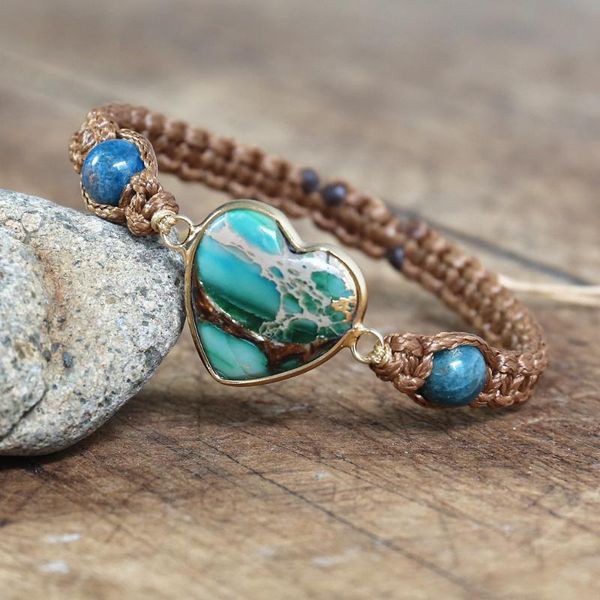 charm bracelets handmade jewelry apatite heart shape friendship braided macrame bangle lover wrap bracelet femme dropship, Golden;silver
charm bracelets handmade jewelry apatite heart shape friendship braided macrame bangle lover wrap bracelet femme dropship, Golden;silver