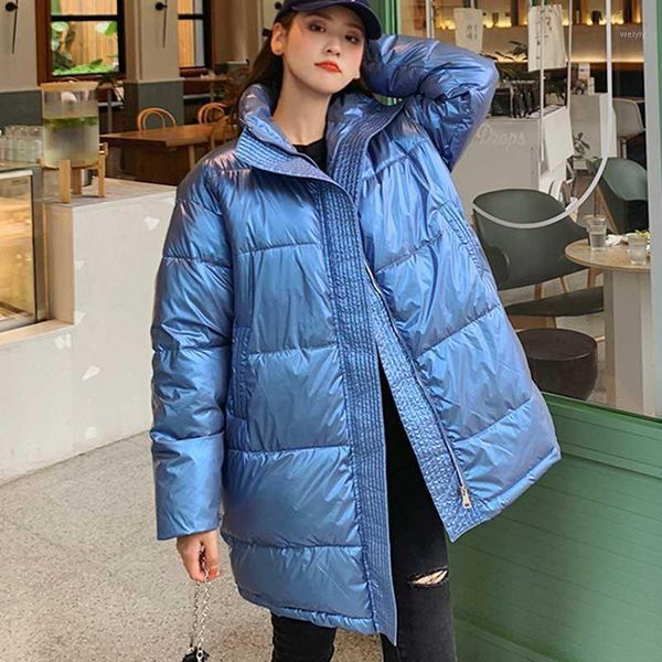 women 2020 new parkas fashion thick warm winter shiny loose mid-long jacket coat winter oversize parkas solid outwear jacket1, Black
women 2020 new parkas fashion thick warm winter shiny loose mid-long jacket coat winter oversize parkas solid outwear jacket1, Black