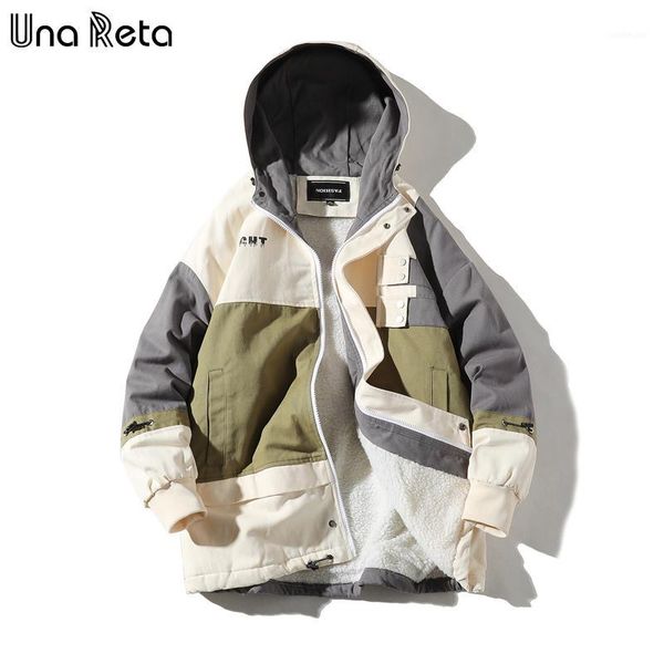 una reta winter jacket men new casual patchwork loose parka coat hip hop men clothes fashion warm lambswool jackets for1, Black
una reta winter jacket men new casual patchwork loose parka coat hip hop men clothes fashion warm lambswool jackets for1, Black