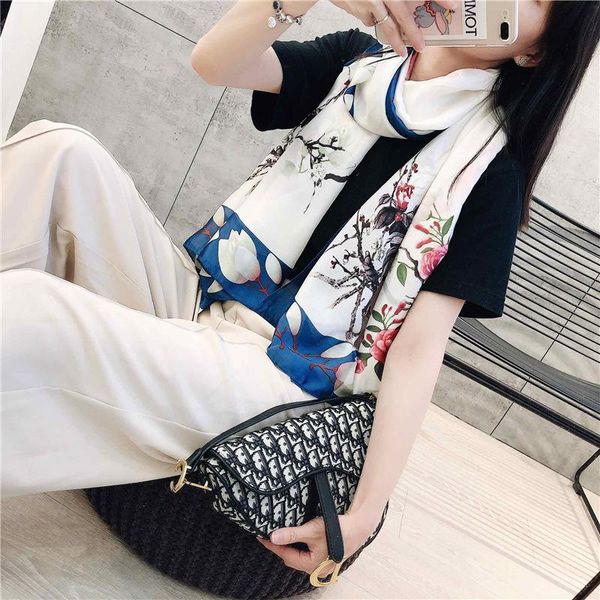 scarves 2021 simulation flower silk scarf. travel sunscreen solid print women's anti uv beach towel.chinese style, Blue;gray
scarves 2021 simulation flower silk scarf. travel sunscreen solid print women's anti uv beach towel.chinese style, Blue;gray