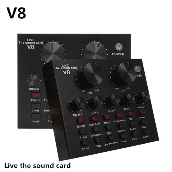 v8 sound card audio set interface external usb live microphone sound card bluetooth function for computer pc mobile phone sing
v8 sound card audio set interface external usb live microphone sound card bluetooth function for computer pc mobile phone sing